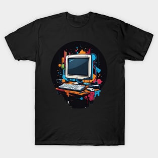 Colorful and Cool Modern Computer Design T-Shirt